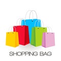 Shopping Bag Design Background. Vector isolated Illustration on white background